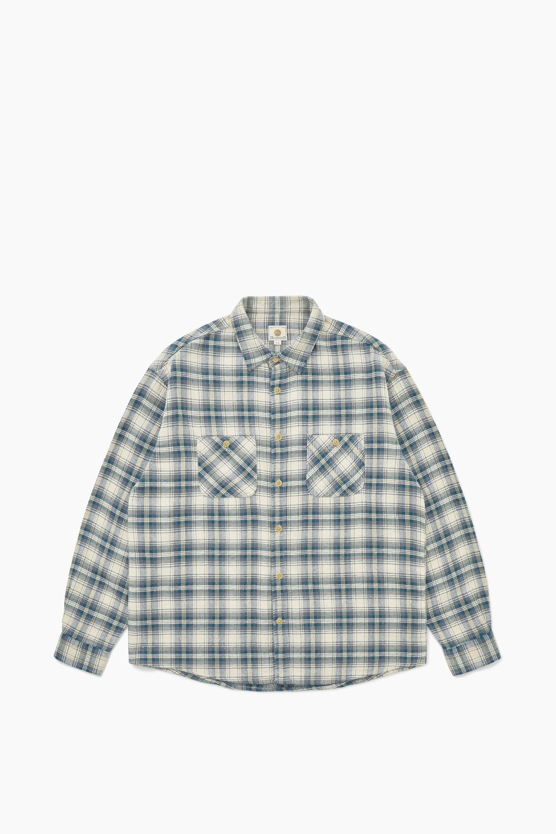 Khakis + Adsum Trucker Plaid Shirt - Light Blue