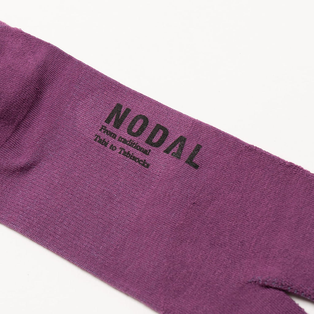 Plum NODAL COOLMAX tabi socks, back flat lay