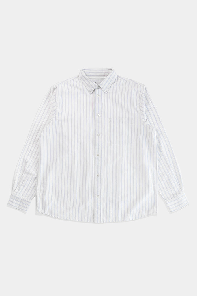 Premium Oxford Button Down - Blue Stripe